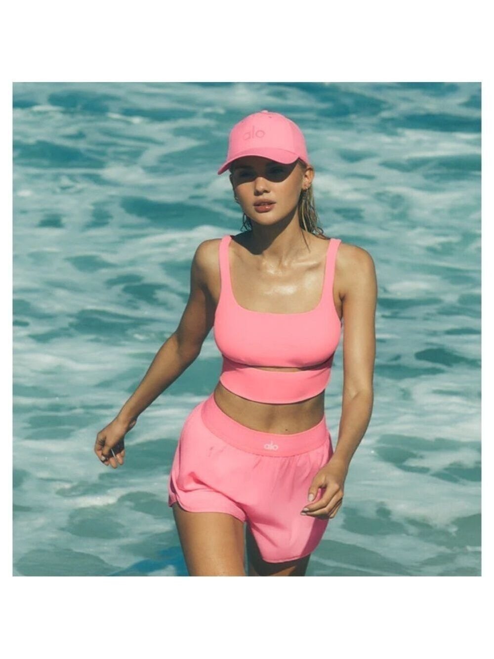 ALO Yoga Neon Bubblegum Pink Match Point Shorts NWT tenniscore - Picture 6 of 9